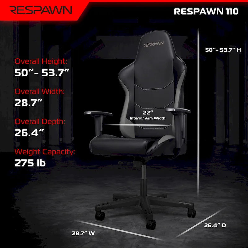 Ergonomic Gaming Chair - Racing Style High Back PC Computer Desk Office Chair