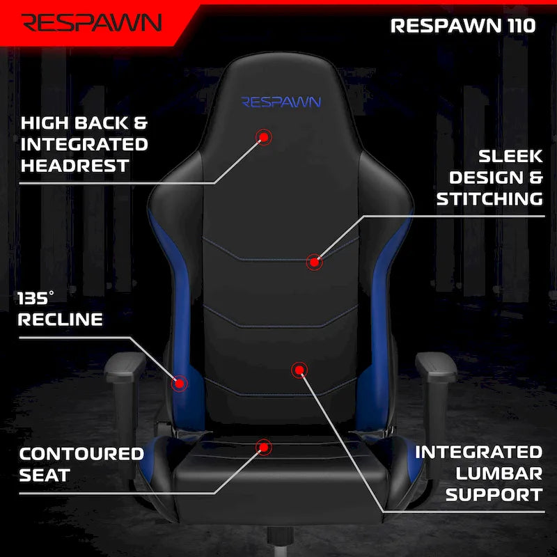 Ergonomic Gaming Chair - Racing Style High Back PC Computer Desk Office Chair