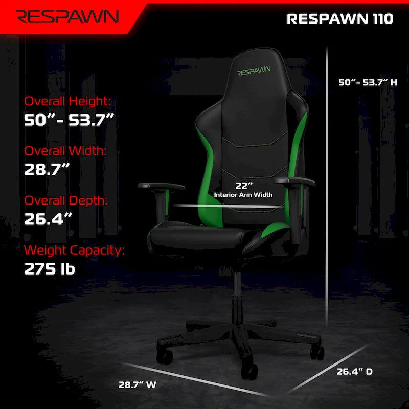 Ergonomic Gaming Chair - Racing Style High Back PC Computer Desk Office Chair