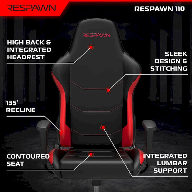 Ergonomic Gaming Chair - Racing Style High Back PC Computer Desk Office Chair