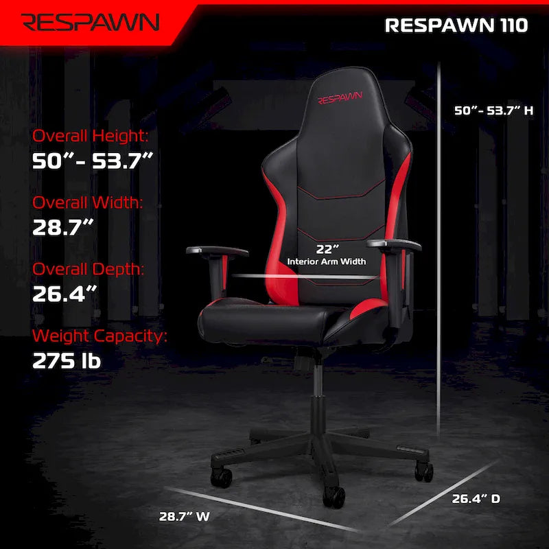 Ergonomic Gaming Chair - Racing Style High Back PC Computer Desk Office Chair