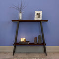 Leick Home Mixed Metal and Wood Hall Console Sofa Table