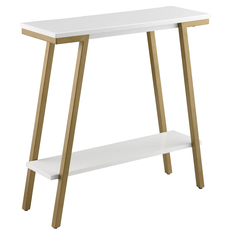Leick Home Mixed Metal and Wood Hall Console Sofa Table