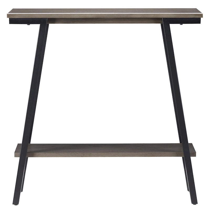 Leick Home Mixed Metal and Wood Hall Console Sofa Table