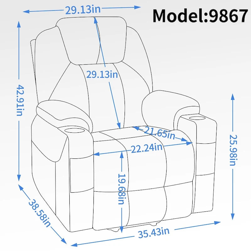 motor Up to 350 LBS Chenille Power Lift Recliner Chair, Heavy Duty Motion Mechanism with 8-Point Vibration Massage and Lumb