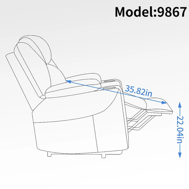 motor Up to 350 LBS Chenille Power Lift Recliner Chair, Heavy Duty Motion Mechanism with 8-Point Vibration Massage and Lumb