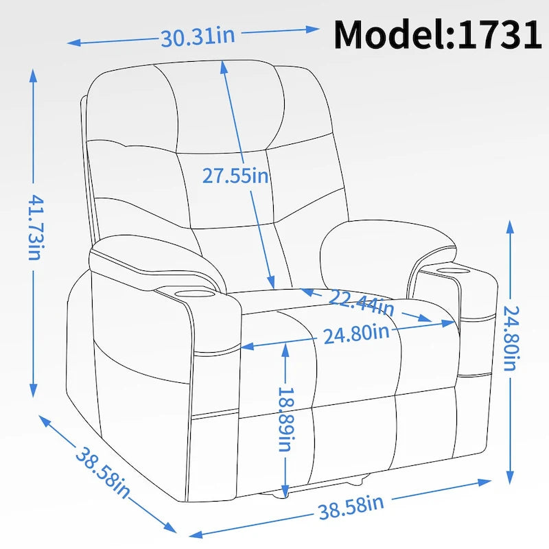 motor Up to 350 LBS Chenille Power Lift Recliner Chair, Heavy Duty Motion Mechanism with 8-Point Vibration Massage and Lumb