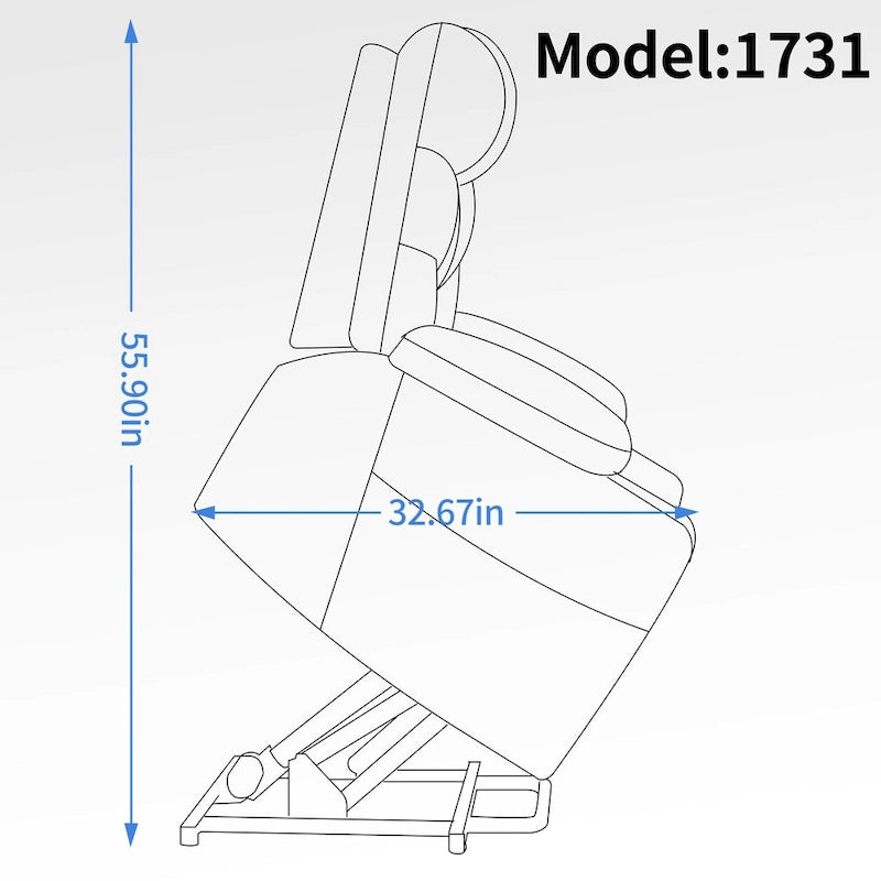 motor Up to 350 LBS Chenille Power Lift Recliner Chair, Heavy Duty Motion Mechanism with 8-Point Vibration Massage and Lumb