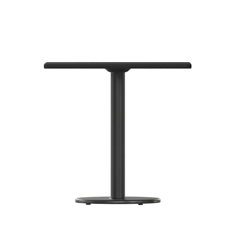 30 Square Laminate Table Top with 18 Round Table Height Base - 30W x 30D x 31.125H - 30W x 30D x 31.125H