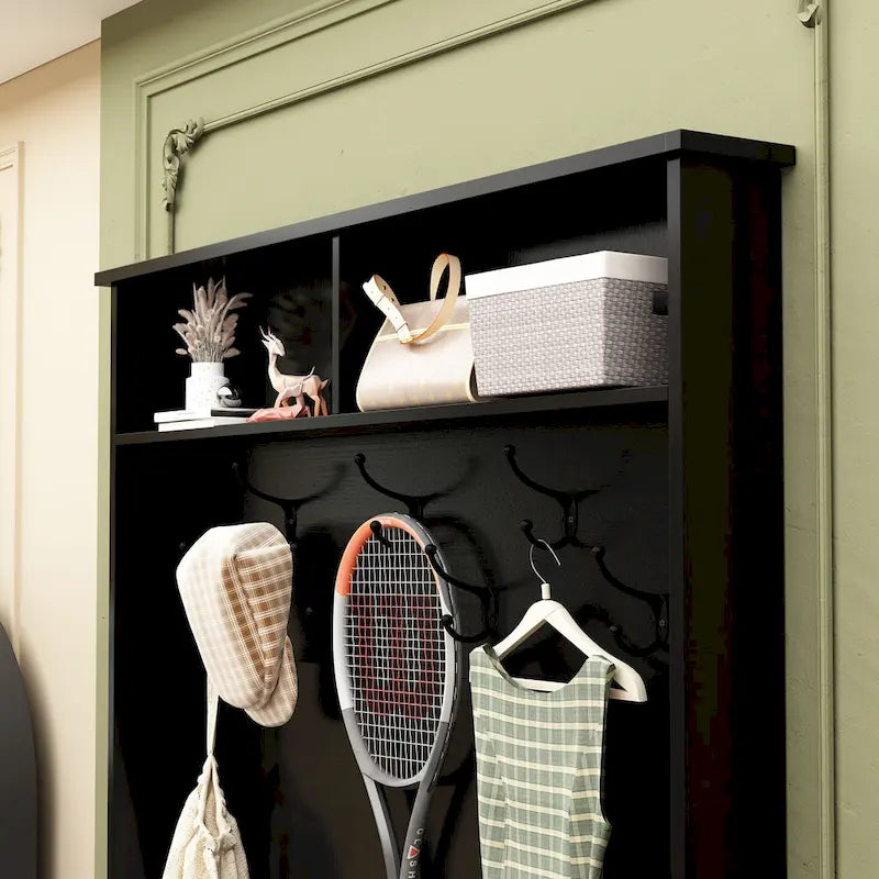 Coat Rack Hall Tree Shoe Bench Accent Furniture Entryway Living Room