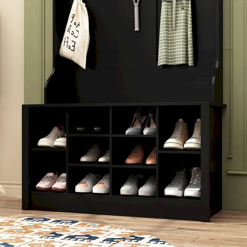 Coat Rack Hall Tree Shoe Bench Accent Furniture Entryway Living Room