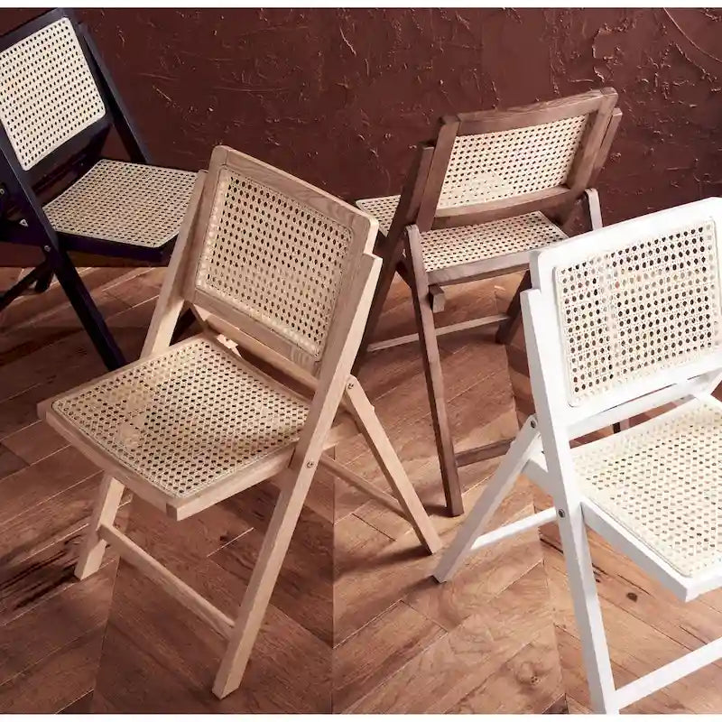 Cane Folding Dining Chair (Set of 2) - 18 In. W x 23 In. D x 33 In. H - 18Wx23Dx33H