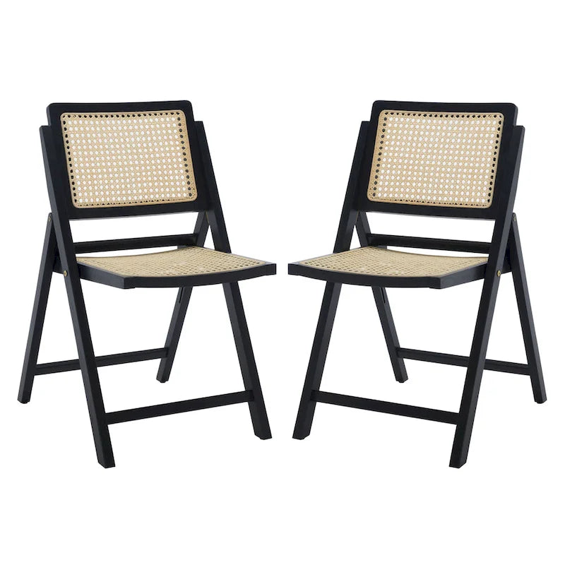Cane Folding Dining Chair (Set of 2) - 18 In. W x 23 In. D x 33 In. H - 18Wx23Dx33H