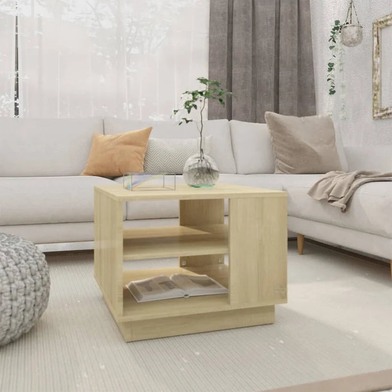 vidaXL Coffee Table Accent End Side Sofa Table for Living Room Engineered Wood - 21.7 x 21.7 x 16.9