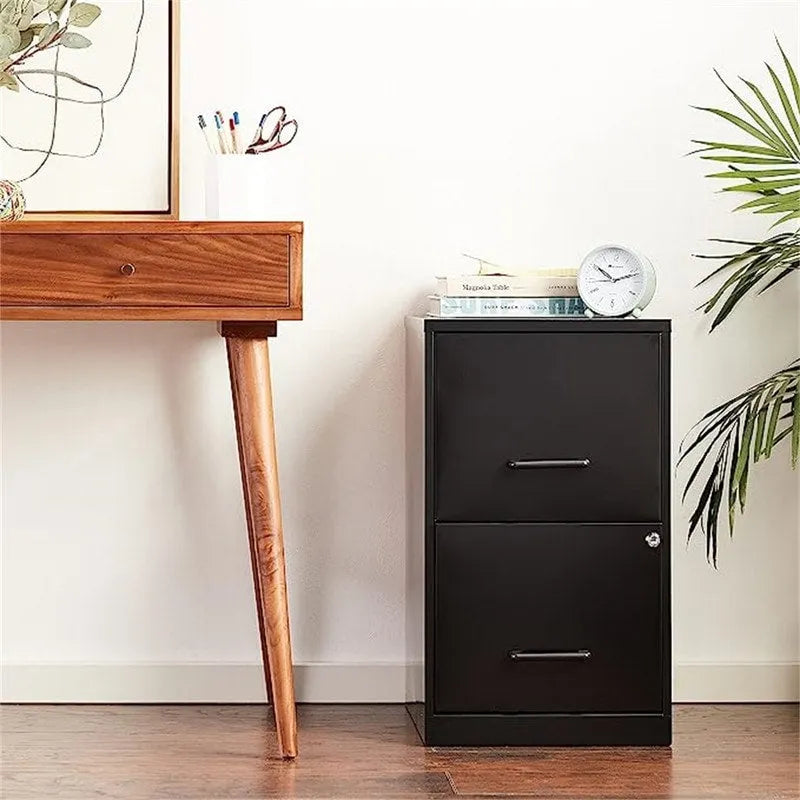 8 Deep 2-Drawer File Cabinet - 14.5D x 18W x 25H