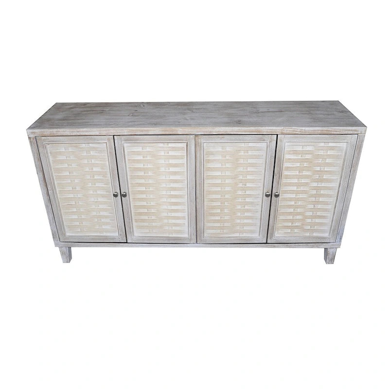 Accent Cabinet 4 Door Wooden Cabinet Sideboard Buffet Server Cabinet